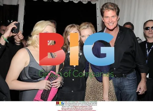 David Hasselhoff with Daughters and Friend