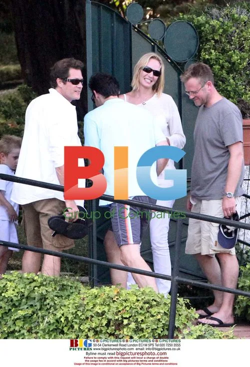 Uma Thurman and Arpad Busson Boat Ride in Lake Como