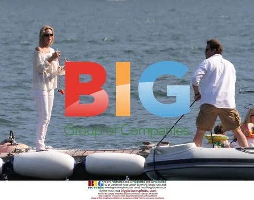 Uma Thurman Enjoys Boat Ride at George Clooney's Villa