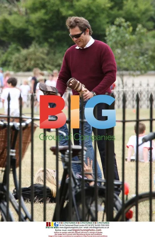 Arpad Busson, Uma Thurman, Claudia Schiffer, Elle MacPherson at School Sports Day