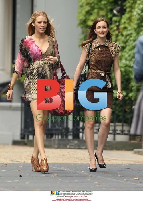 Blake Lively and Leighton Meester on 'Gossip Girl' Set