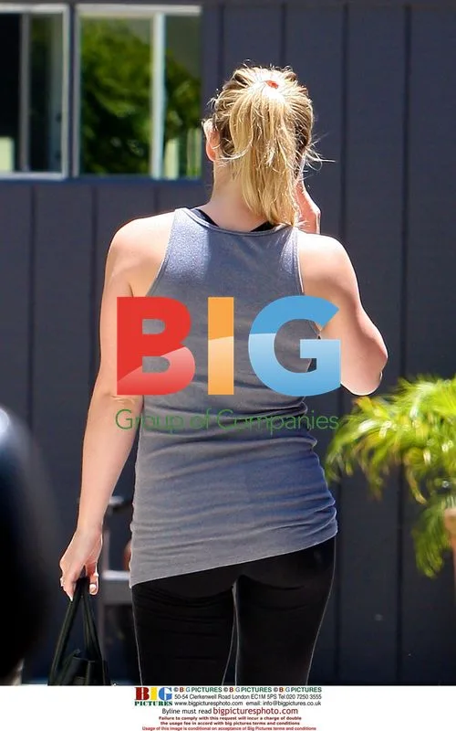 Hilary Duff Leaves Gym in LA