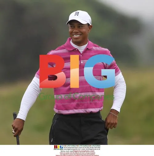 Tiger Woods Smiling on 4th Hole