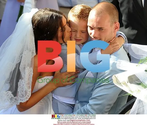 Wesley Sneijder and Yolanthe Cabau wedding
