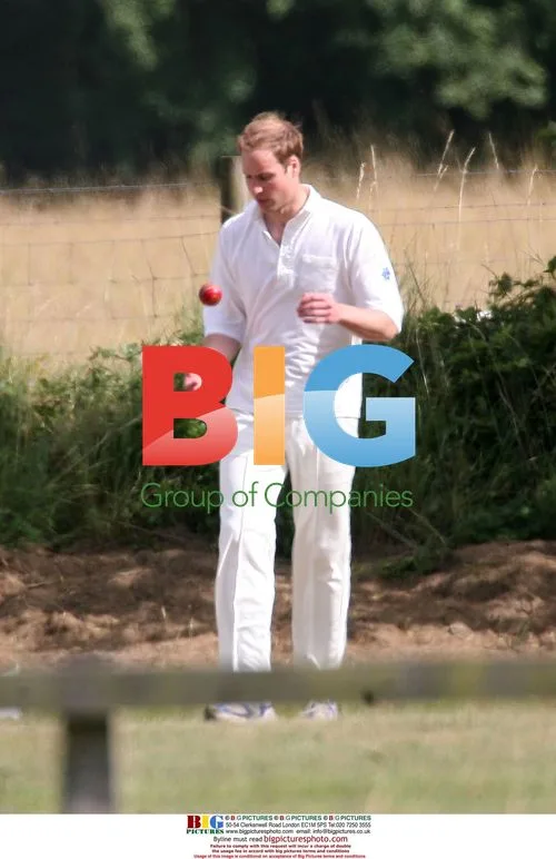 Prince William Bowls at Cricket Match
