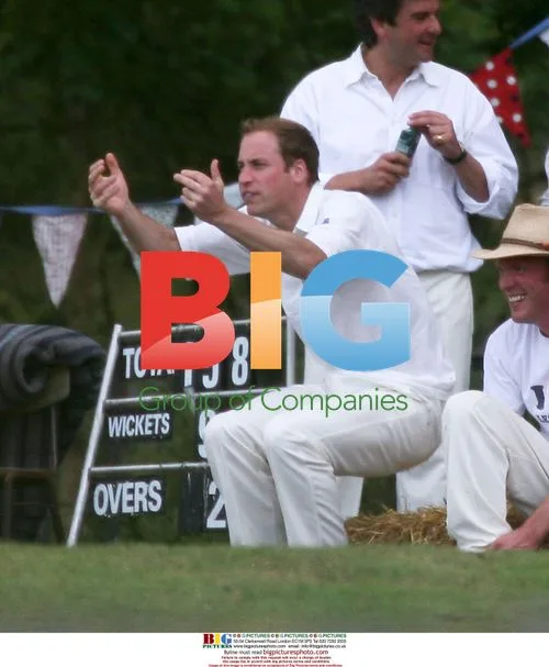 Prince William Bowls at Cricket Match