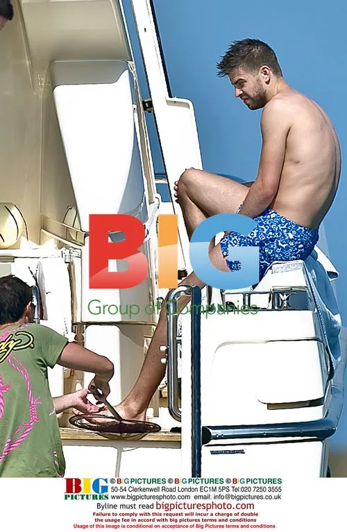 Gerard Pique on Holiday in Spain