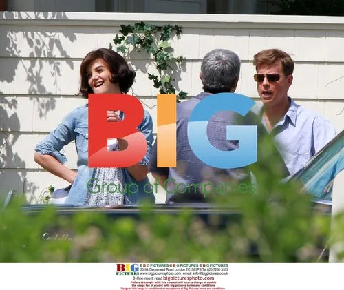 Katie Holmes, Greg Kinnear on 'The Kennedys' set