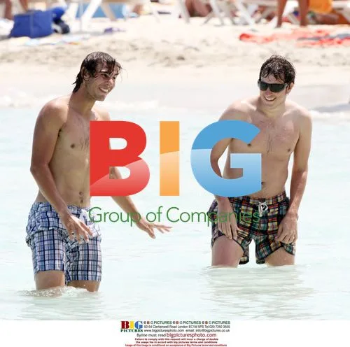 Rafael Nadal on Formentera Beach
