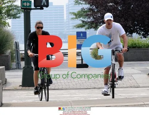 Justin Timberlake and Jessica Biel Biking in NYC