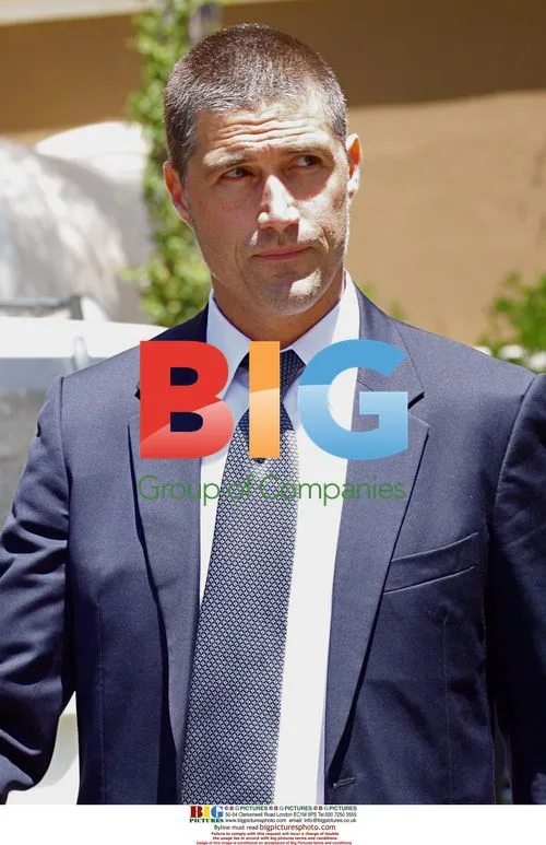 Matthew Fox Leaving HFPA Luncheon