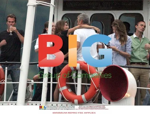 Clooney and Canalis Yacht Anniversary