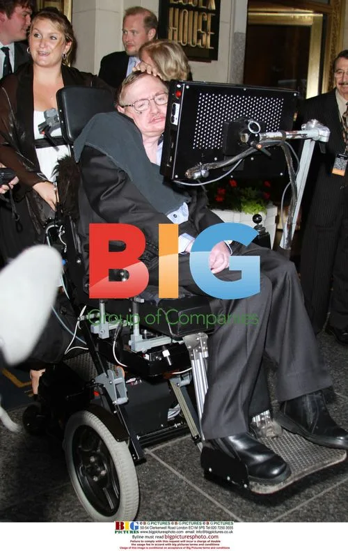 Professor Stephen Hawking Leaving NYC Hotel