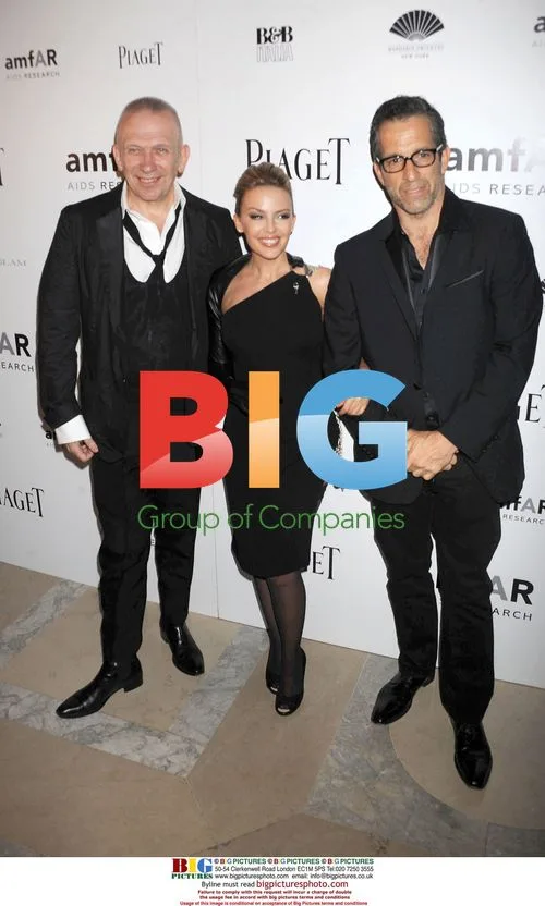 Jean Paul Gaultier, Kylie Minogue, and Kenneth Cole at AMFAR Gala
