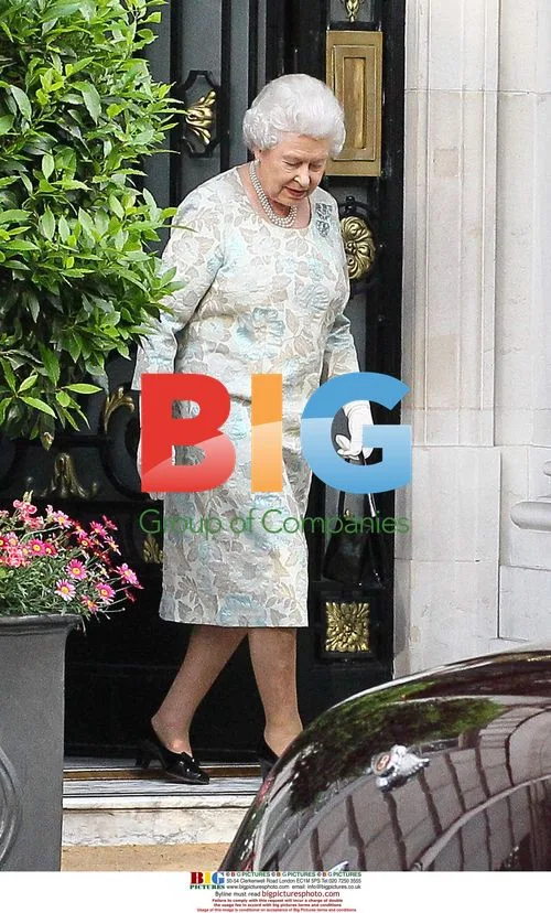 The Queen leaving Canadian embassy