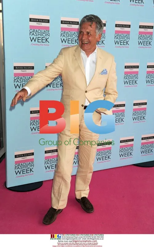 Jeff Banks wardrobe malfunction at Fashion Week