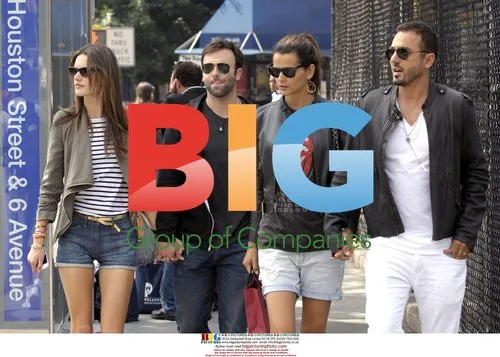 Alessandra Ambrosio with boyfriend and friend