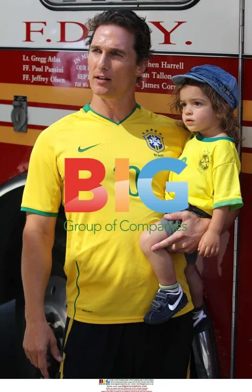 Matthew McConaughey & Son Levi in NYC