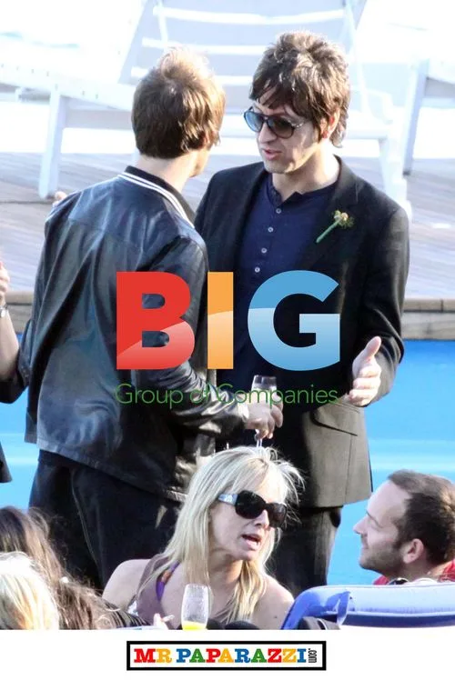 Liam Gallagher and friends at Italian wedding