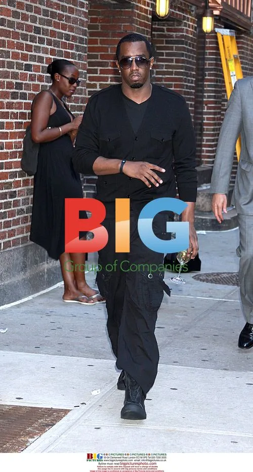 Sean Combs outside Ed Sullivan Theater