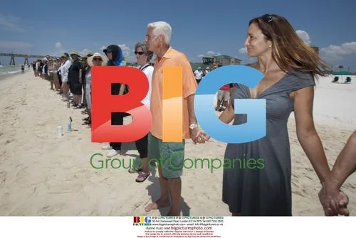 Charlie Crist joins Hands Across the Sand protest