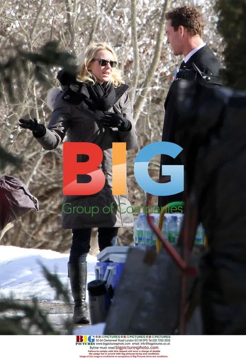 Naomi Watts and Marton Csokas on 'Dream House' set