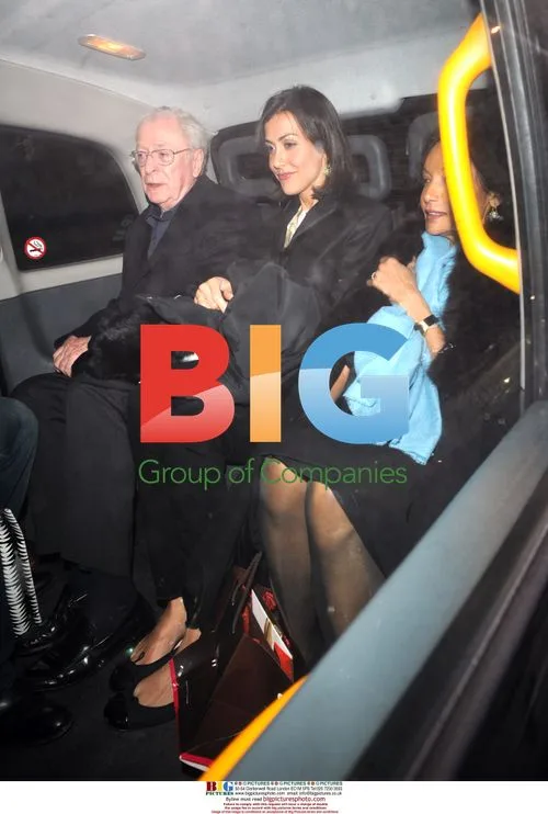 Michael Caine, Natasha Caine and Shakira Baksh at Cipriani's in London