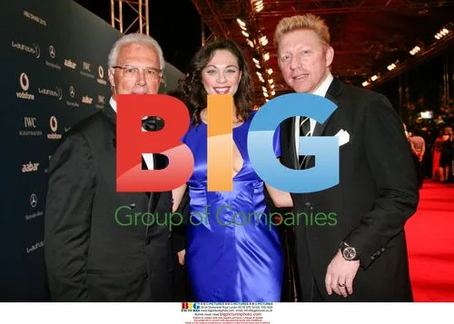 Boris and Lilly Becker with Franz Beckenbauer at Laureus World Sport Awards 2010