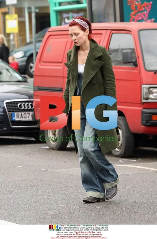 Emma Ferguson Takes Son to School