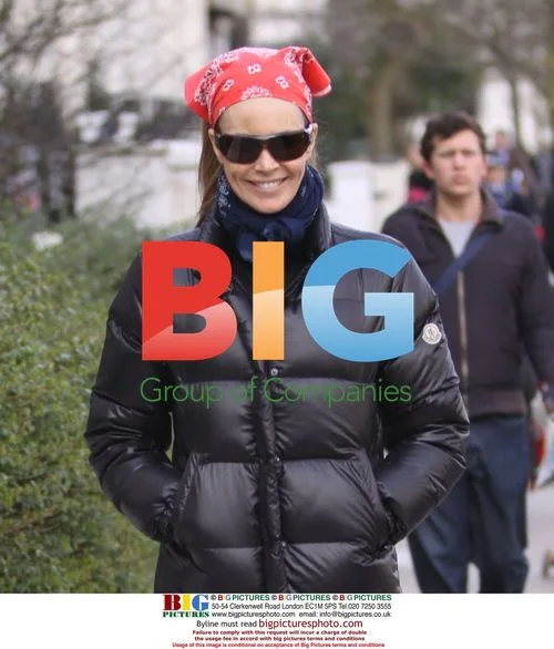 Elle Macpherson on School Run in Notting Hill