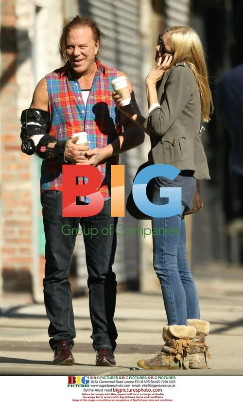 Mickey Rourke with girlfriend in NYC