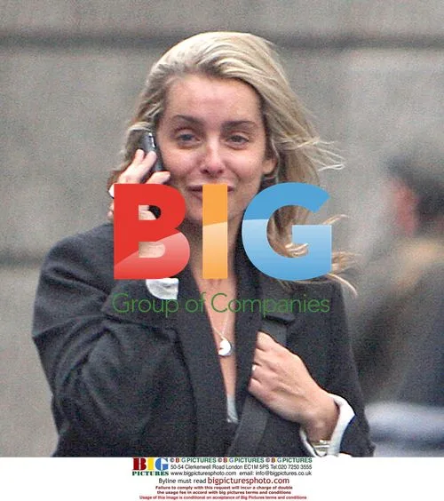 Louise Redknapp Chatting on Mobile in London