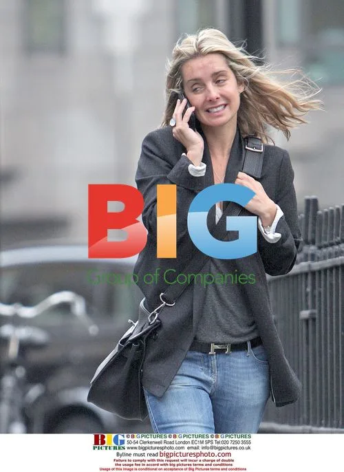Louise Redknapp Chatting on Mobile in London
