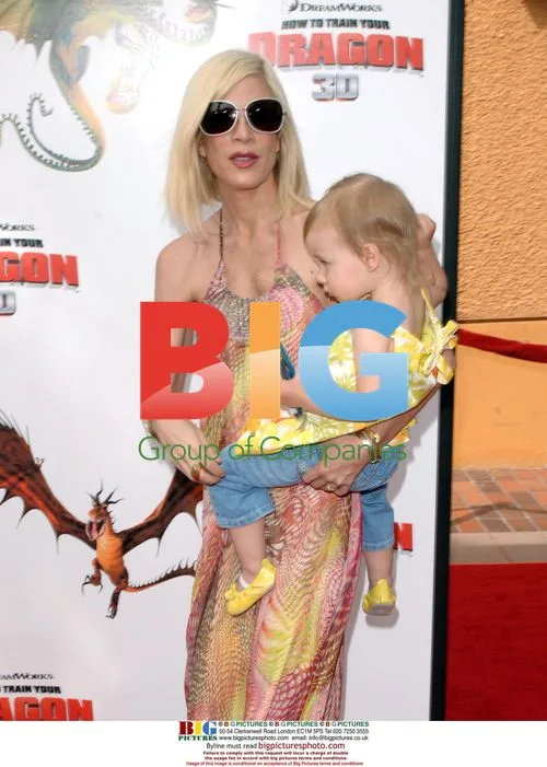 Tori Spelling and Stella McDermott at "How To Train Your Dragon" Premiere