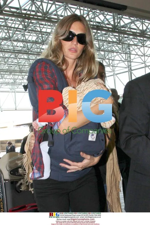 Gisele Bundchen with son at LAX