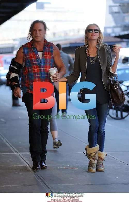 Mickey Rourke and Girlfriend in NYC