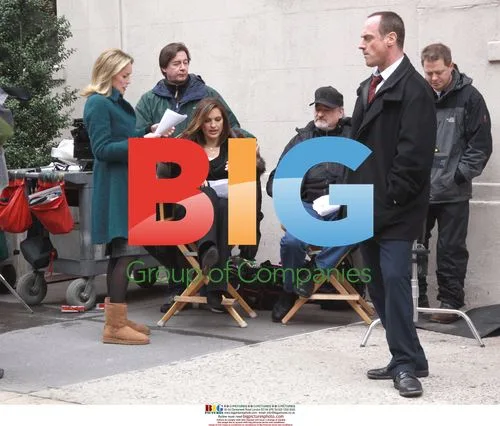 Christopher Meloni, Mariska Hargitay, and Sharon Stone on 'Law & Order: SVU' Set