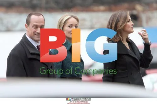 Christopher Meloni, Mariska Hargitay and Sharon Stone filming 'Law & Order: SVU'