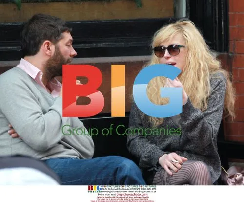 Courtney Love Smoking with Friend