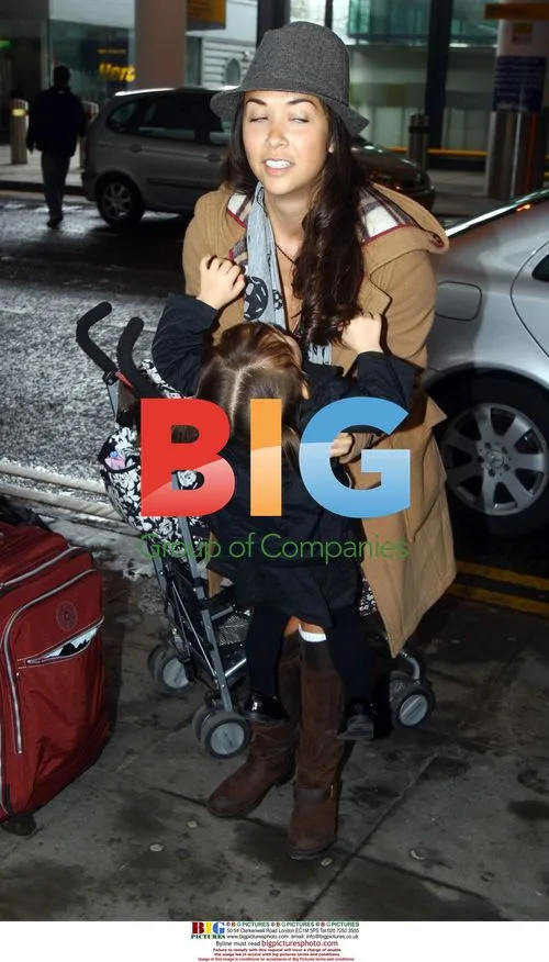 Myleene Klass at Gatwick Airport