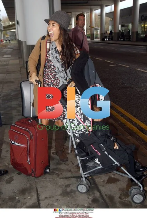 Myleene Klass Seen at Gatwick Airport
