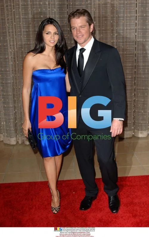 Luciana Barroso and Matt Damon at American Cinematheque Awards