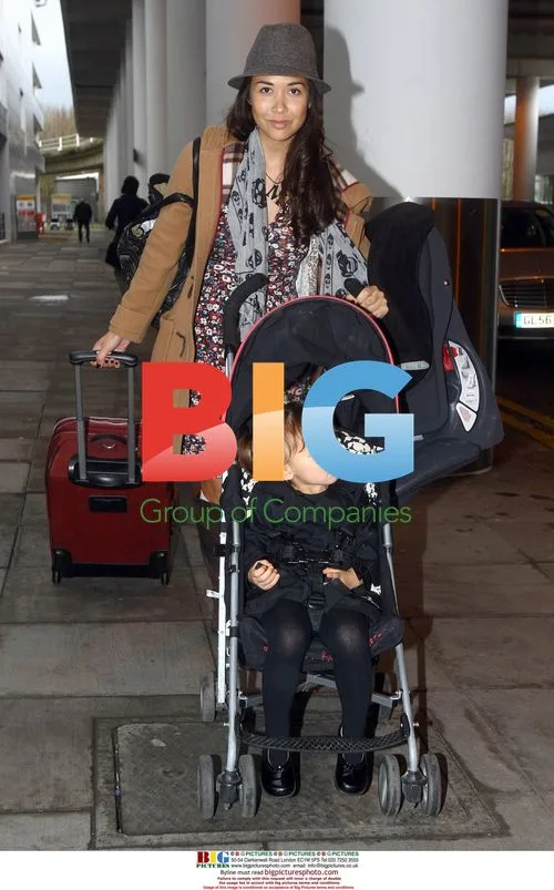 Myleene Klass Departs Gatwick, Arrives in Dublin