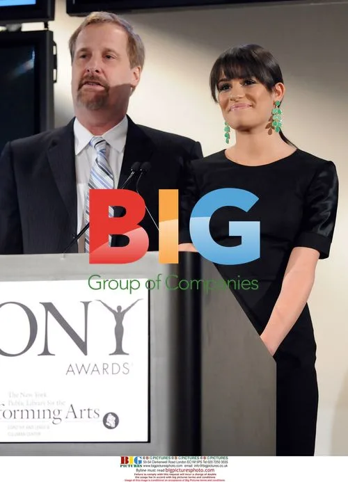 Jeff Daniels and Lea Michele at Tony Awards Nominees Announcement