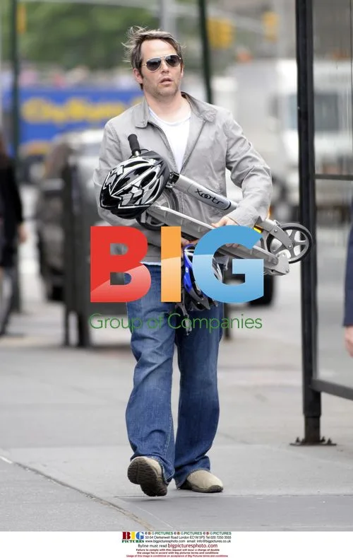 Matthew Broderick Rides Scooter in NYC