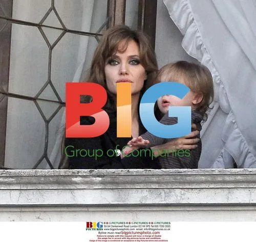 Angelina Jolie and son Knox in Venice