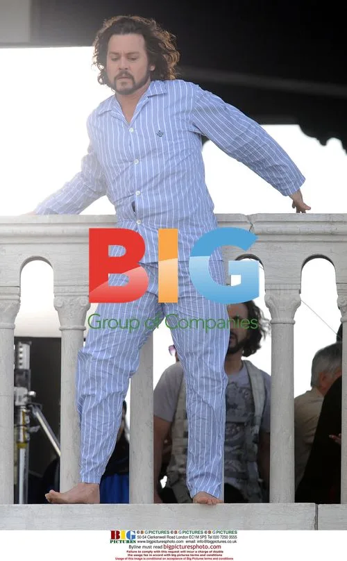 Johnny Depp on Set of 'The Tourist'