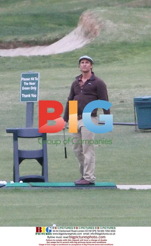 Matthew McConaughey golfing with friends