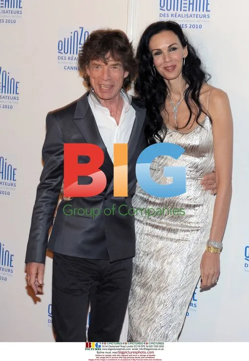 Mick Jagger & L'wren Scott at 'Stones in Exile' photocall