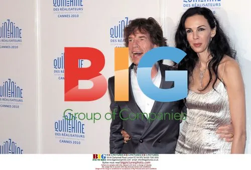 Mick Jagger and L'wren Scott at 'Stones in Exile' Photocall